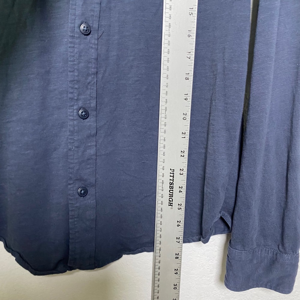 32 Degrees Cool Mens Small Navy Blue 100% Cotton Long Sleeve Button Down Shirt - Picture 5 of 7